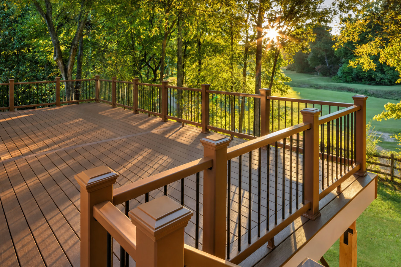 Deck railing installation
