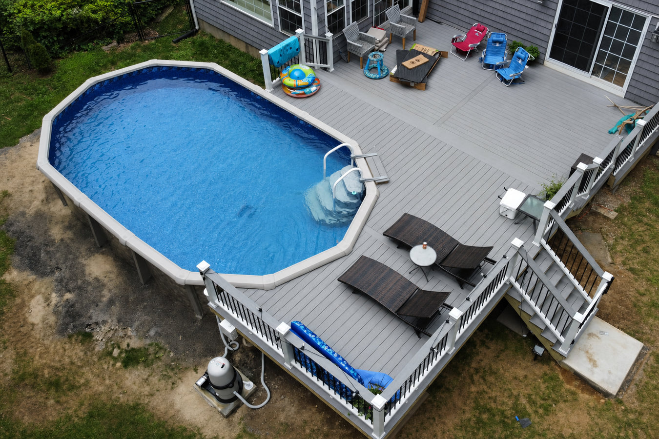 Pool deck construction